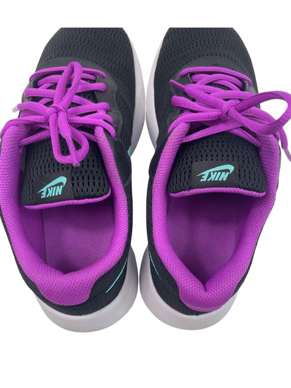 Nike Youth Tanjun Shoes Black/Hyper Purple Size 6Y Lightweight Athletic Sneakers - Picture 6 of 9